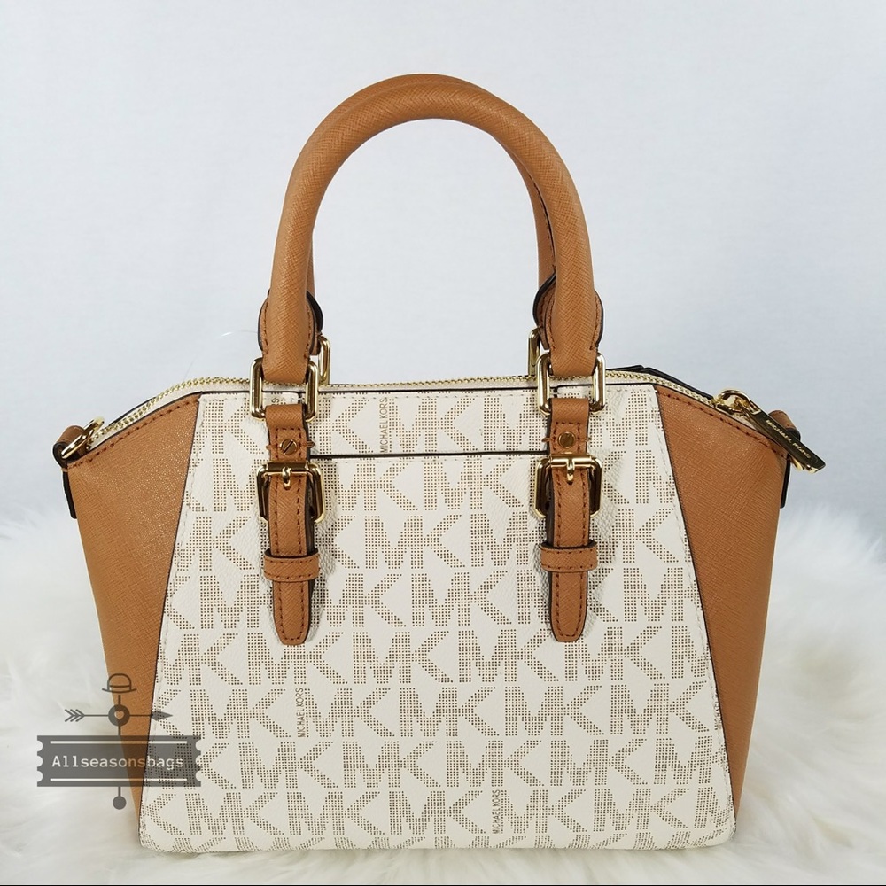 NWT Michael Kors Medium Ciara Satchel Acorn Bag - Picture 3 of 8